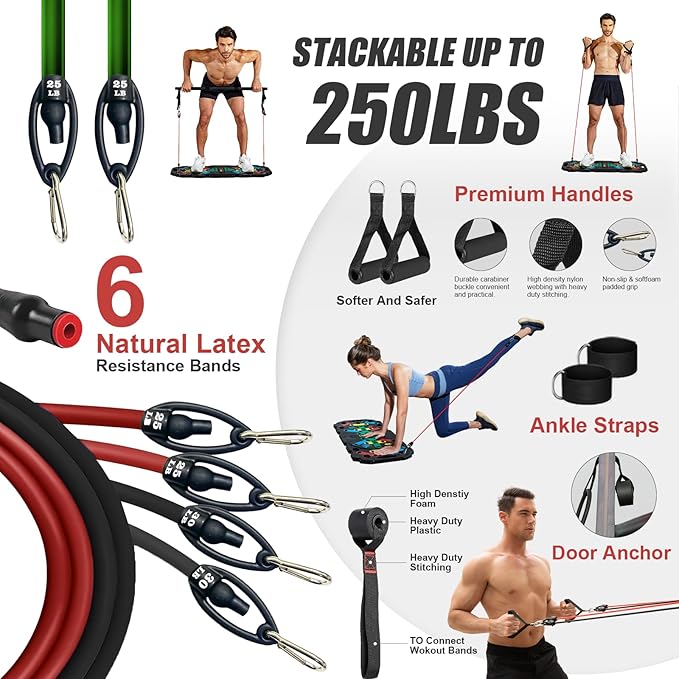 LALAHIGH Portable Exercise Equipment: Complete Home Fitness System
