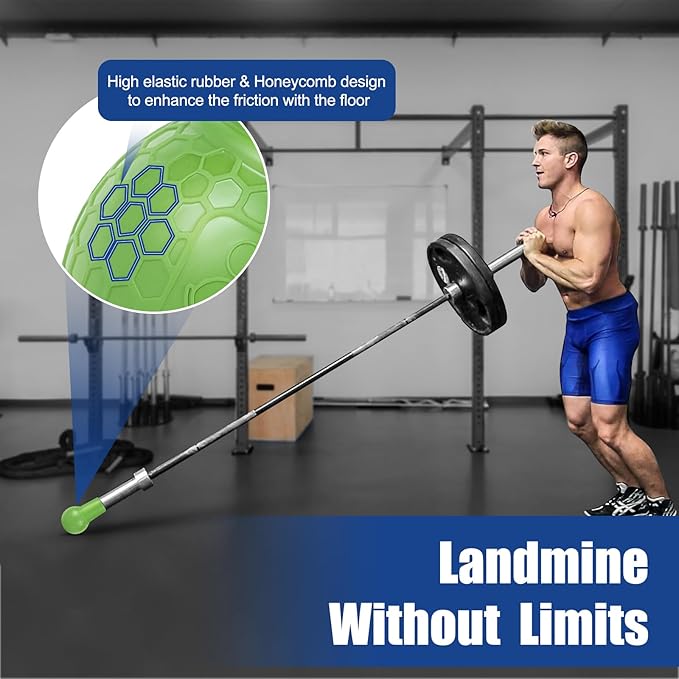 Landmine Attachment for Barbell, T Bar Row Attachment Fits 2 Inch Olympic Bars,Barbell Landmine Attachment for Press, Row, Spin, Split Squats