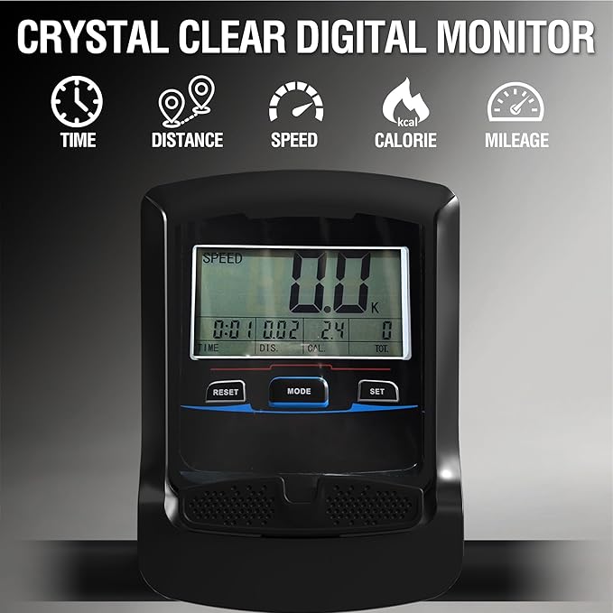 Mikolo Curved Manual Treadmill, Non Electric Treadmill with 8 Resistance Levels, LCD Digital Monitor Shock Absorption, Multi-Grip Adjustable Handrails, Non-Slip Belt