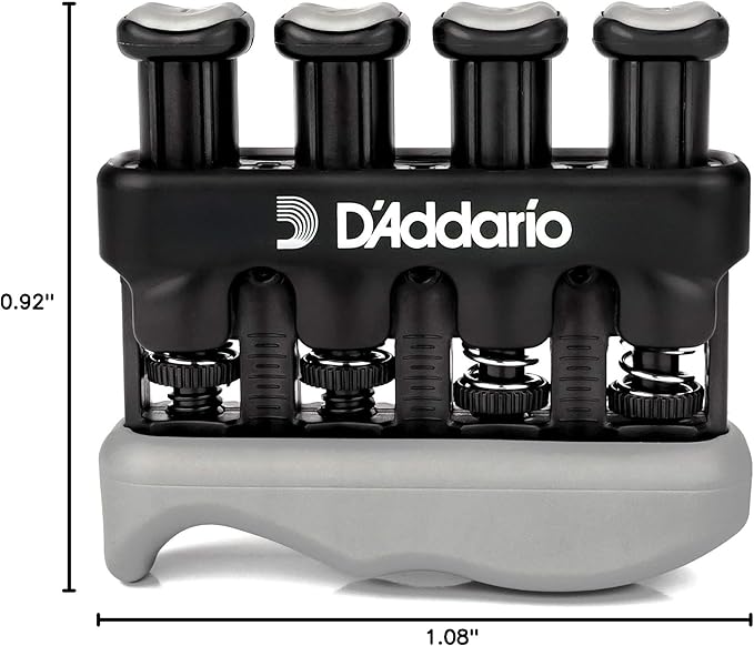 D’Addario Varigrip Hand Exerciser–Improve Dexterity and Strength in Fingers, Hands, Forearms- Adjust Tension Per Finger– Simulated Strings Help Develop Calluses- Comfortable Conditioning