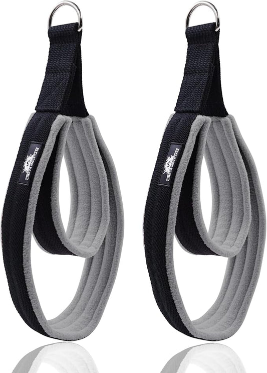 1 Pair Enhanced Pilates Double Loop Straps for Reformer, Thickened D-Ring Handle Straps, Yoga Exercise Accessories in 2 Lengths and Multicolor for Home Gym Workout