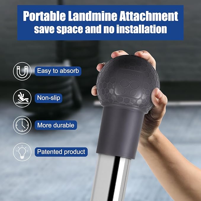 Landmine Attachment for Barbell, T Bar Row Attachment Fits 2 Inch Olympic Bars,Barbell Landmine Attachment for Press, Row, Spin, Split Squats