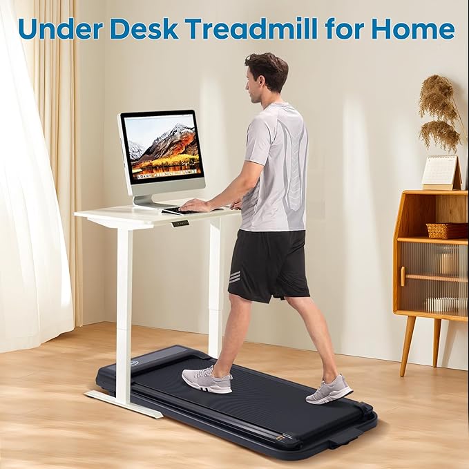 Treadmill with Handles, Folding Foldable Electric Treadmills for Home Small, 3.0HP Walking Pad Treadmills with Handle Bar, 3 in 1 Under Desk Treadmill with Remote Control, LED Display, 300LBS Capacity