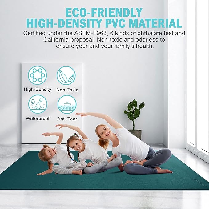 Large Exercise Mat 8'x5' 12'x6' Workout