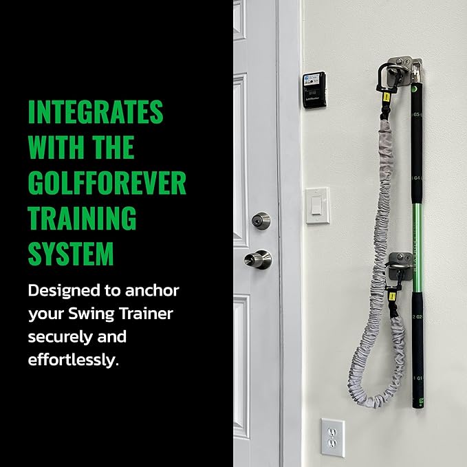 GolfForever Wall Anchor Set Proven by Golfer Scottie Scheffler | Golf Swing Training Wall Anchor Point | Premium Golf Training Workout Exercise Equipment to Expand Movements | 3-Pack | 6 Lag Screws