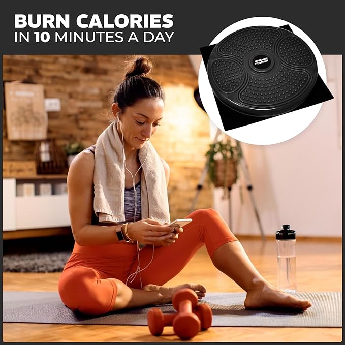 Core Abs Twister Board - Waist Sculptor Twister Board for Core & Ab Exercise - Waist Twisting Disc, Dizzy Disc Twist Board for Slimming Workout with 8 Magnets Reflexology
