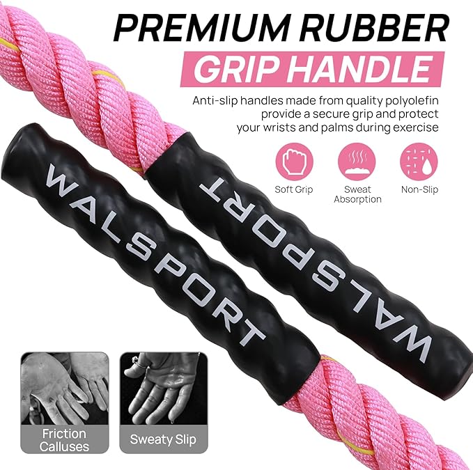 Weighted Jump Rope for Fitness – Heavy Skipping Rope for Women & Adults, Ideal for Home Gym Workouts, Strength Training, Weight Loss, and Boxing