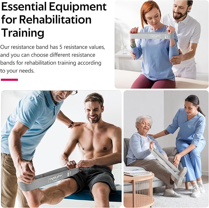 Fabric Resistance Bands for Working Out - Booty Bands for Legs -Glutes Training for Women and Men - Exercise Bands for Squats, Yoga, Physical Therapy -Home Gym Fitness