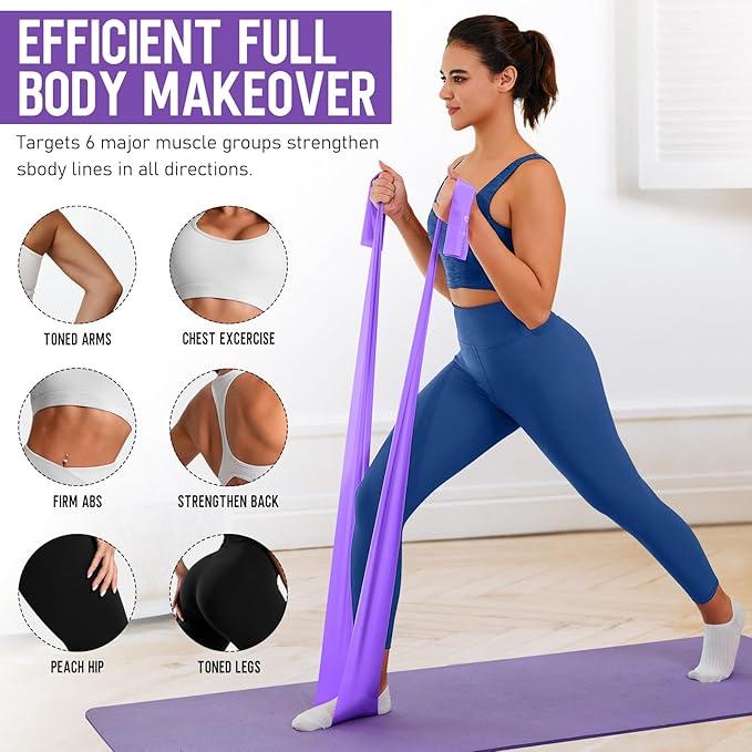 WALITO Resistance Bands for Working Out, Exercise Bands for Women and Men, Workout Bands for Physical Therapy, Stretch, Recovery, Pilates, Rehab, Strength Training and Home Gym