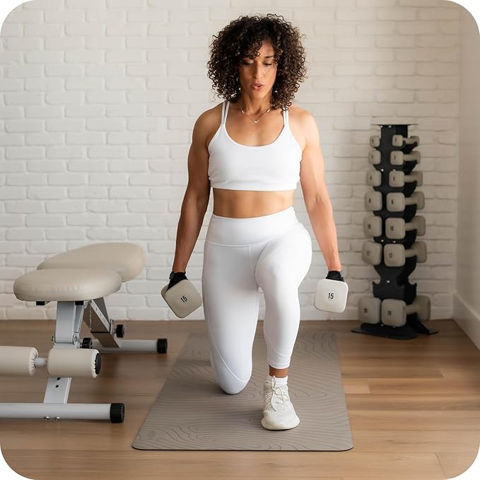 SafeGrip Dumbbells, Anti-Slip, Anti-Roll, Thick Handles, Free Weights, Square Dumbbells for Secure Workouts at Home, Weightlifting, and Personal Training