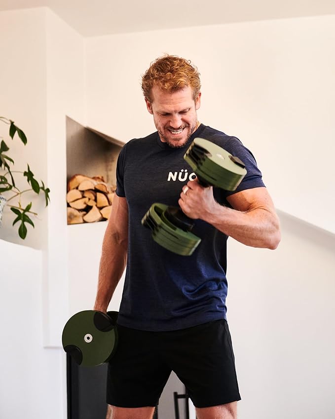 NÜOBELL® Adjustable Dumbbell Set, 5-50 LB or 5-80 LB, Easy Twist 2024-25 Model, All-In-One Weights Set (Pair) for Home, Original Manufacturer