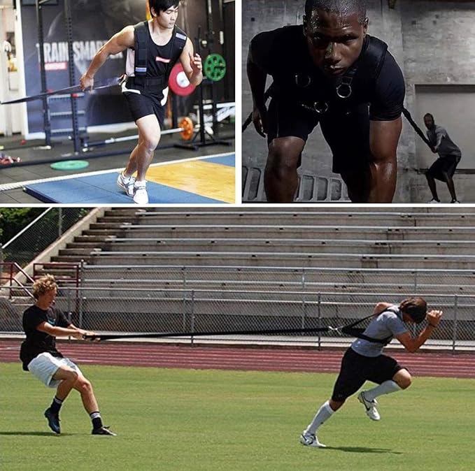 YNXing Dynamic Resistance Trainer for Resistance Training to Improve Strength, Power, and Agility 5m/2m Elastic Cord Set