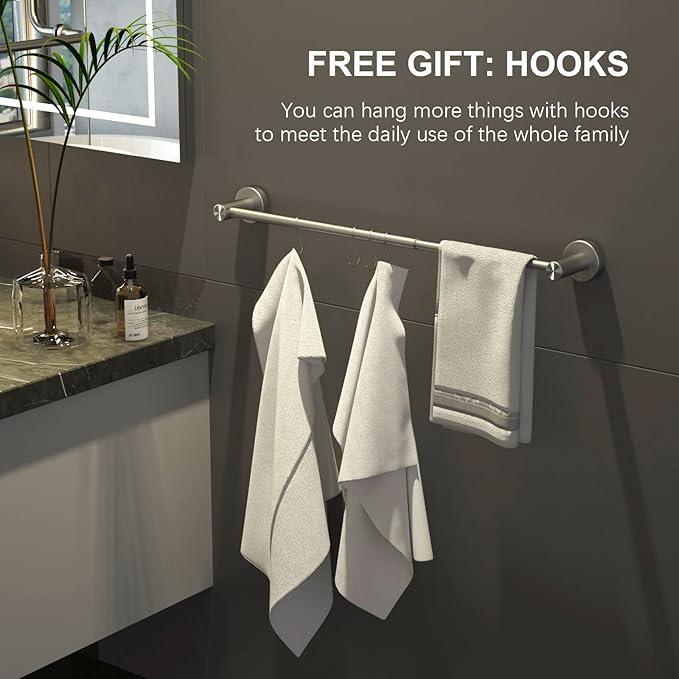 2 Pack Adjustable 16 to 27.6 Inch Single SUS304 Stainless (1" Diameter)