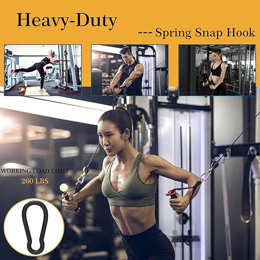 100Pcs 2.4" Carabiner Clip Spring Snap Hook, M6 2-3/8 Inch Heavy Duty Black Small Carabiner, Quick Link Keychain Clip for Keys Swing Set Camping Gym Hiking Traveling(260 lbs Capacity)