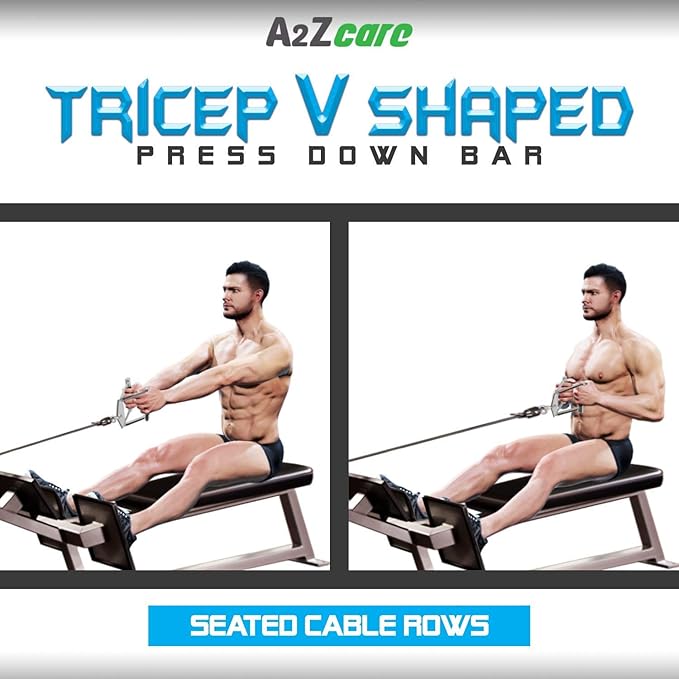 A2ZCARE LAT Pull Down Cable Machine Attachment - Cable Machine Accessories for Home Gym with Multi Option