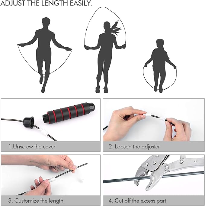 Jump Rope, Tangle-Free Rapid Speed Jumping Rope Cable
