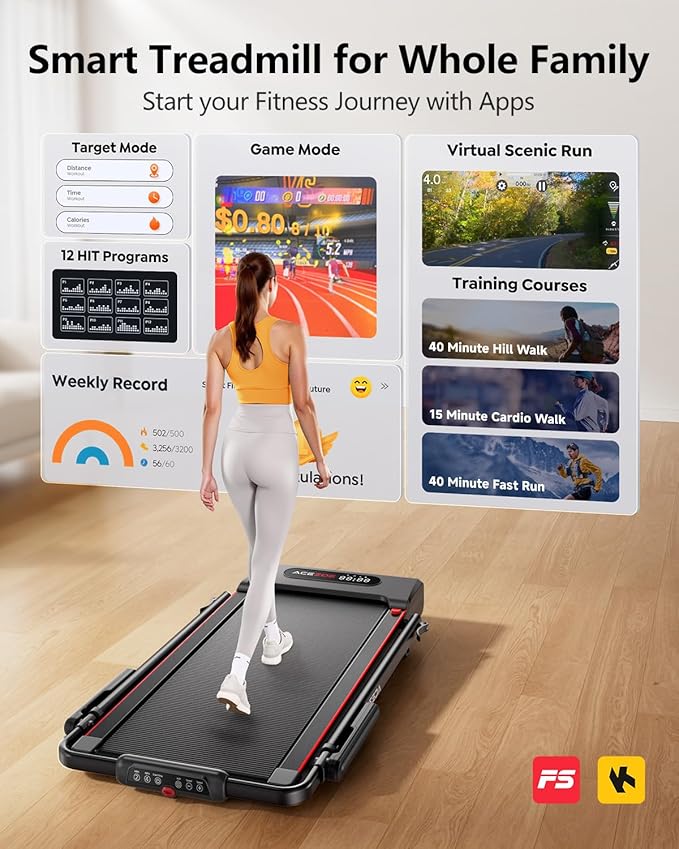 3 in 1 Under Desk Treadmill with 10% Incline, Walking Pad Treadmill with Removable Desk Workstation, Adjustable Height for Different Need, Foldable for Home Small Office
