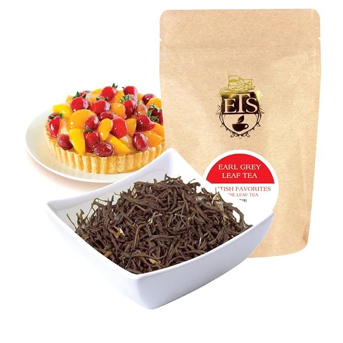Earl Grey Tea | Loose Leaf Black Tea with Bergamot | Aromatic Blend of Chinese and Indian Teas | 4oz Resealable Pouch | Premium Tea Leaves | English Tea Tradition | Robust & Citrusy