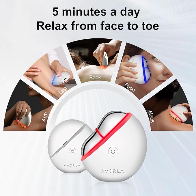 LED Gua Sha Facial Tool with Heat and Microcurrent, Skin Toning Device, Skin Light Therapy Anti-Aging/Anti-Wrinkles,face Lift, Eye/face Puffiness, Skin Firm