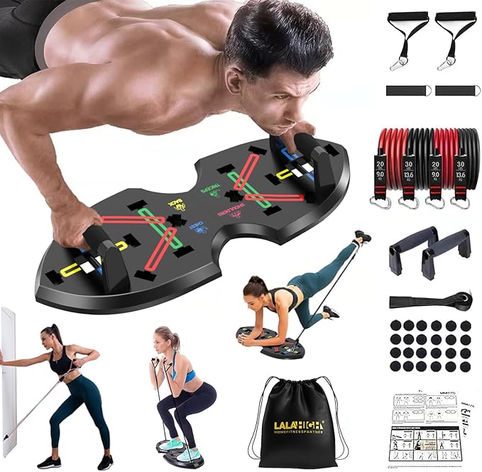 LALAHIGH Upgraded Push Up Board: Multi-Functional 20 in 1 Bar