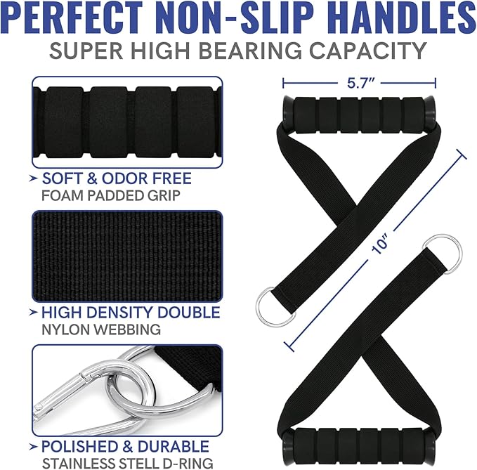 Aihoye Resistance Bands for Working Out, Exercise Bands with Handles, Stretch Bands for Exercise, Workout Bands with Door Anchors for Physical Therapy & Strength Training