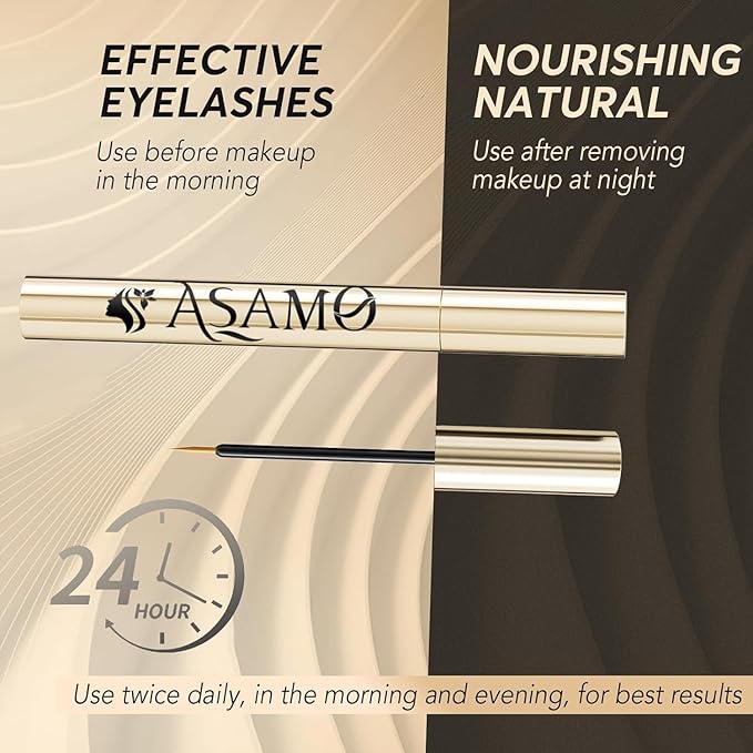 Eyelash Growth Serum – 15 Plant Extracts for Longer, Denser & Robust Lashes,Boosts Natural Lash Development,eyelash serum,Enhance Natural Beauty, Hypoallergenic Oil Free,lash growth serum(PURE GOLD)