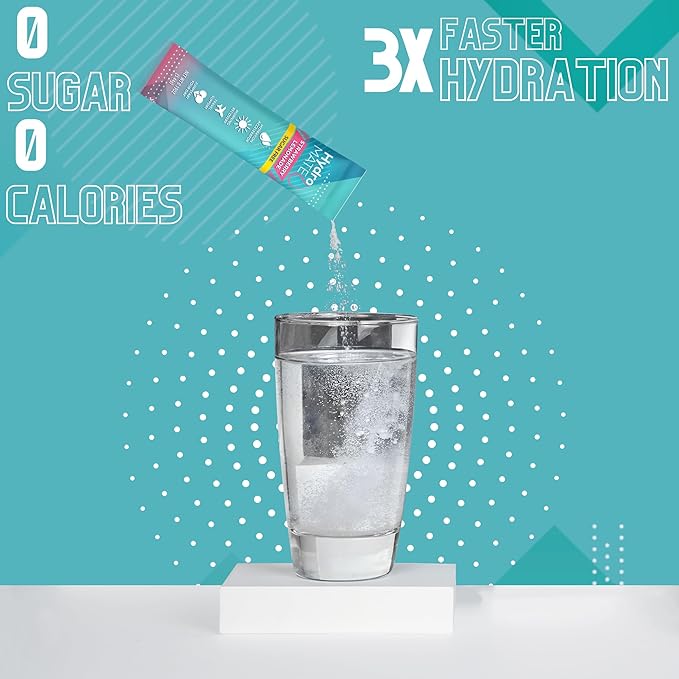 Electrolyte Powder Sugar-Free Hydration Packets Variety Pack HydroMATE 30 Sticks