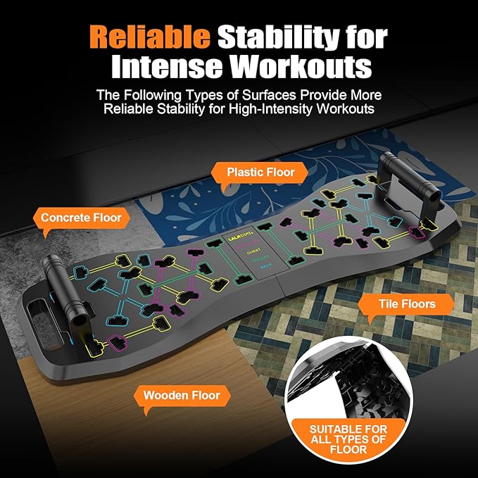 LALAHIGH Portable Push Up Board