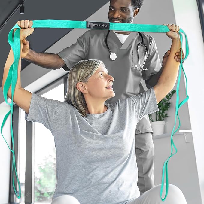 Premium Durable Stretch Straps with Loops, Stretching Strap for Physical Therapy, Multi-Loop Yoga Strap Fitness Exercise Strap for Yoga, Pilates, Dance, Flexibility&Exercise