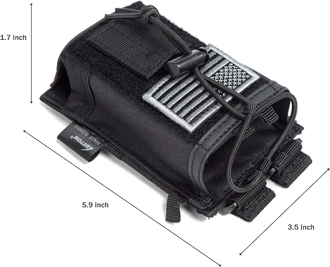2 Pack Tactical Radio Holder Radio Case Molle 3 Pack