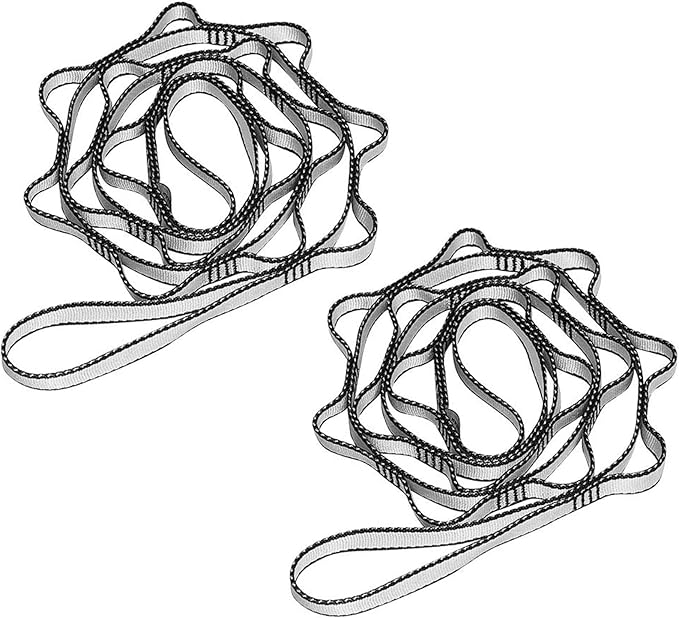 KIKIGOAL 2pcs Safety Daisy Chains Strong Climbing Strap Adjustable Nylon Strap Rope Yoga Pilates Stretching Straps