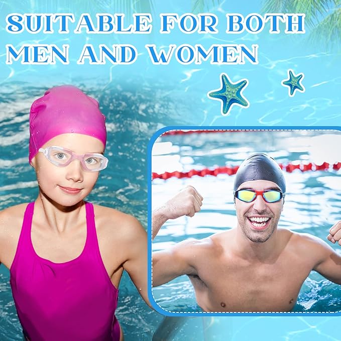 Konohan 10 Pack Swim Goggles Bulk for Kids adult Pool Goggles Anti Fog Silicone No Leak Swimming Glasses for Men Women Youth