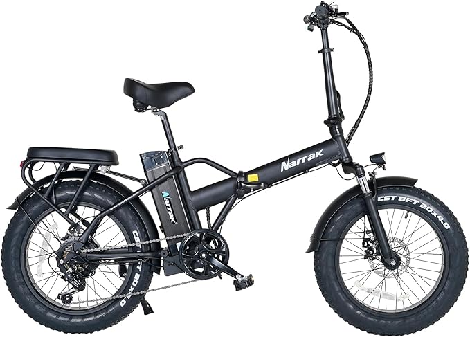 Fat Tire Folding Electric Bike, 48V & 624Wh Lithium Removable Battery, Peak 1100W Brushless Motor, Max Speed 28Mph, M5 Large LCD Display, Suspension, Step-Over/Thru Frame