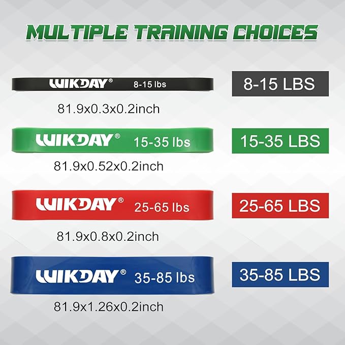 Resistance Bands for Working Out, Exercise Bands, Workout Bands, Pull Up Assistance Bands for Body Stretching Training Physical Therapy Muscle Training for Men & Women