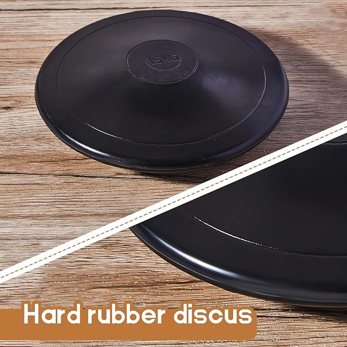 2 Pcs 1.5 kg Smooth Surface Black Rubber