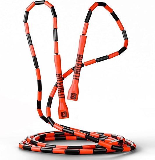 Sportbit Elite Beaded Jump Rope - Adjustable Speed Rope for Fitness, CrossFit, Boxing - Tangle-Free, Lightweight