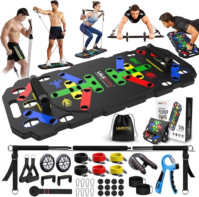 LALAHIGH Portable Exercise Equipment: Complete Home Fitness System
