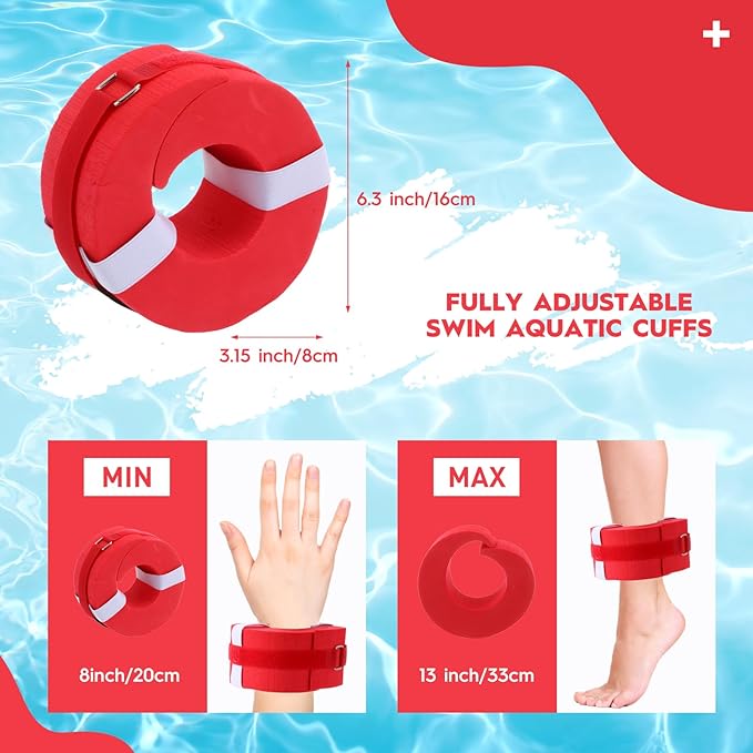 2 Pcs Foam Swim Aquatic Cuffs Equipment Water