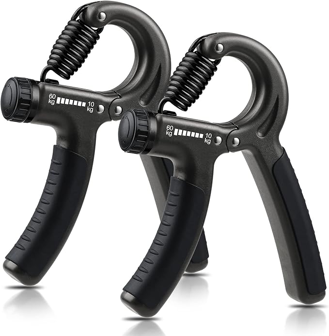 2 Pack Grip Strength Trainer 22-132Lbs (10-60kg), (10-60kg), Forearm