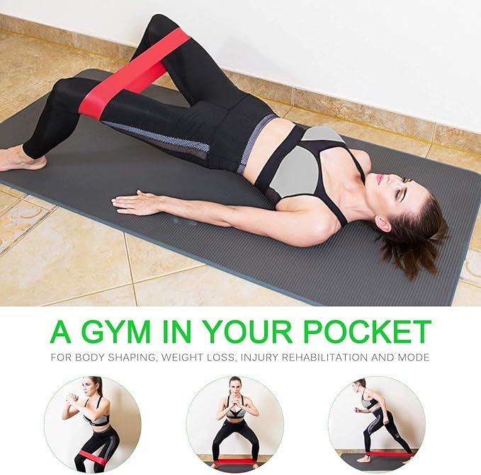 Resistance Bands Set, Workout Bands with Handles, Door Anchor, Ankle Straps and Carry Bag, Exercise Bands for Shape Body and Home Workouts