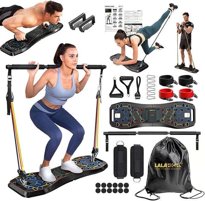 LALAHIGH Home Workout Equiptment: Portable Exercise Push Up Board 20 Fitness