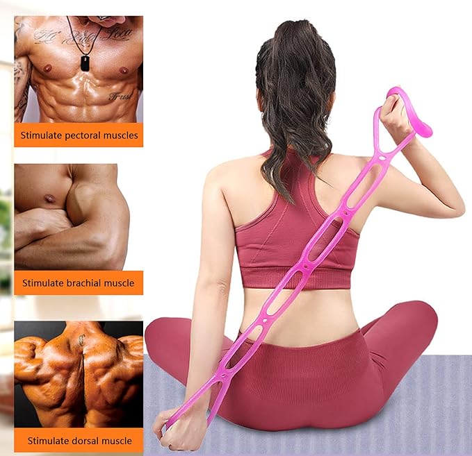 7 Ring Stretch Resistance Exercise Band, BetterJonny Workout Bands Yoga Stretching,Foot, Leg and Arm Exerciser for Home or Fitness Center Workout Walking Exercise