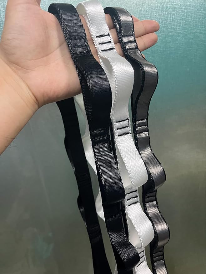 10PCS Nylon Daisy Chain Straps 23 KN for Aerial Yoga Hammock Swing Adjustable Aerial Silk Extender Hanging Rope for Aerial Yoga Belts 3.6FT 5.9FT Long