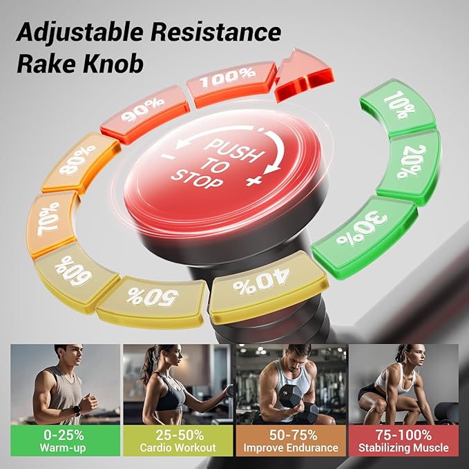 CURSOR FITNESS Exercise Bike, Stationary Bikes for Home, 300 LBS Capacity, Workout Bike with Silent Belt Drive, Indoor Cycling Bike with Extra Comfort Seat/IPad Mount/3 Bottle Holders