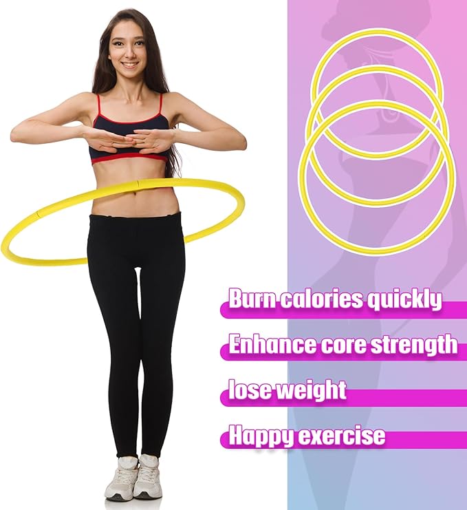 1pc Exercise Fitness Hoop Removable Adjustable Weighted Hoop