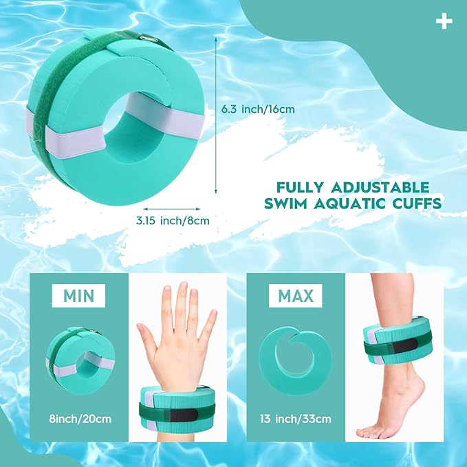 2 Pcs Foam Swim Aquatic Cuffs Equipment Water