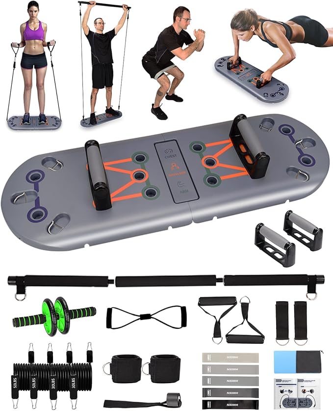 Hikeen Home Workout Equipment to Help Achieve Fitness Goals 27-in-1 Portable