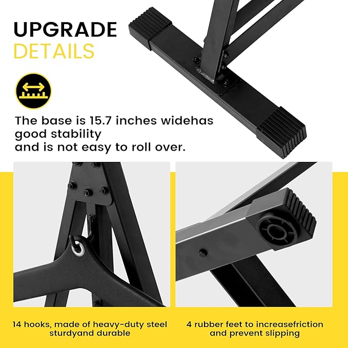 LAT Pull Down Bar Storage Rack Portable, Floor Standing Cable Attachment Organizer