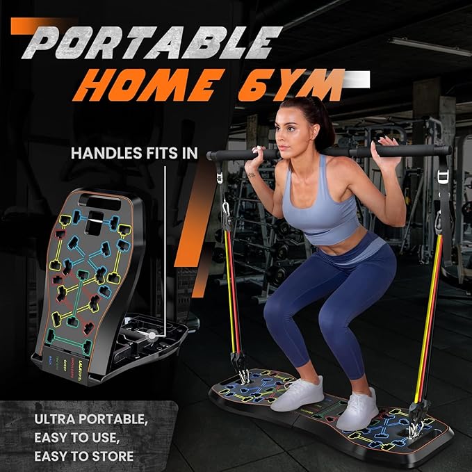 LALAHIGH Home Workout Equiptment: Portable Exercise Push Up Board 20 Fitness