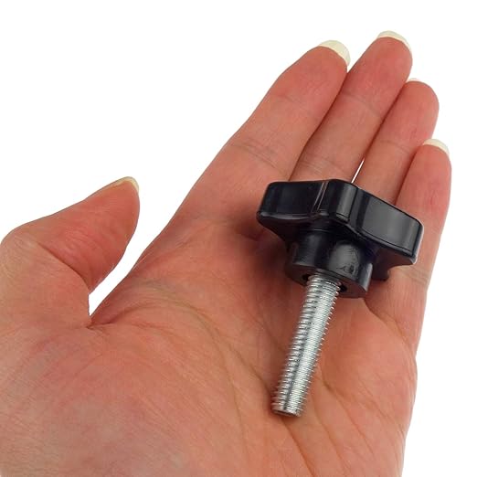 2 Pack Black 8mm(M8) Thread Replacement Star Hand Knob Tightening Screw (M8 x 30mm)